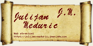 Julijan Medurić vizit kartica